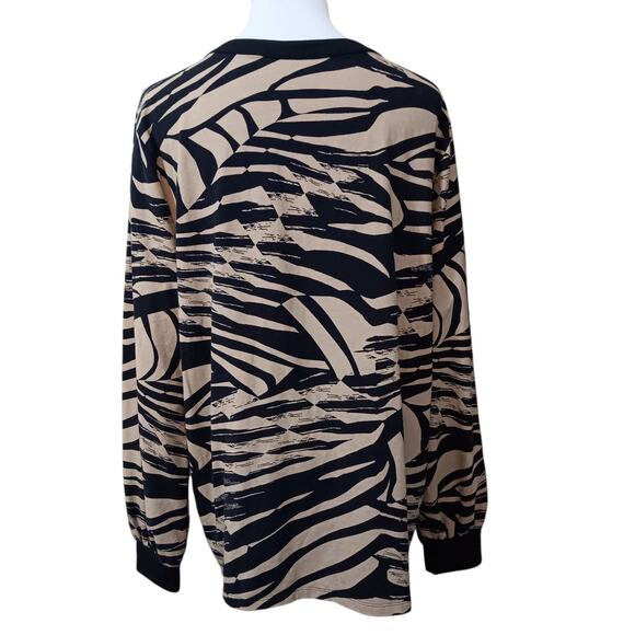 CHICO'S 3 Pullover Top Blouse XL Animal Print Office Career Casual Travel Tan - Picture 3 of 8